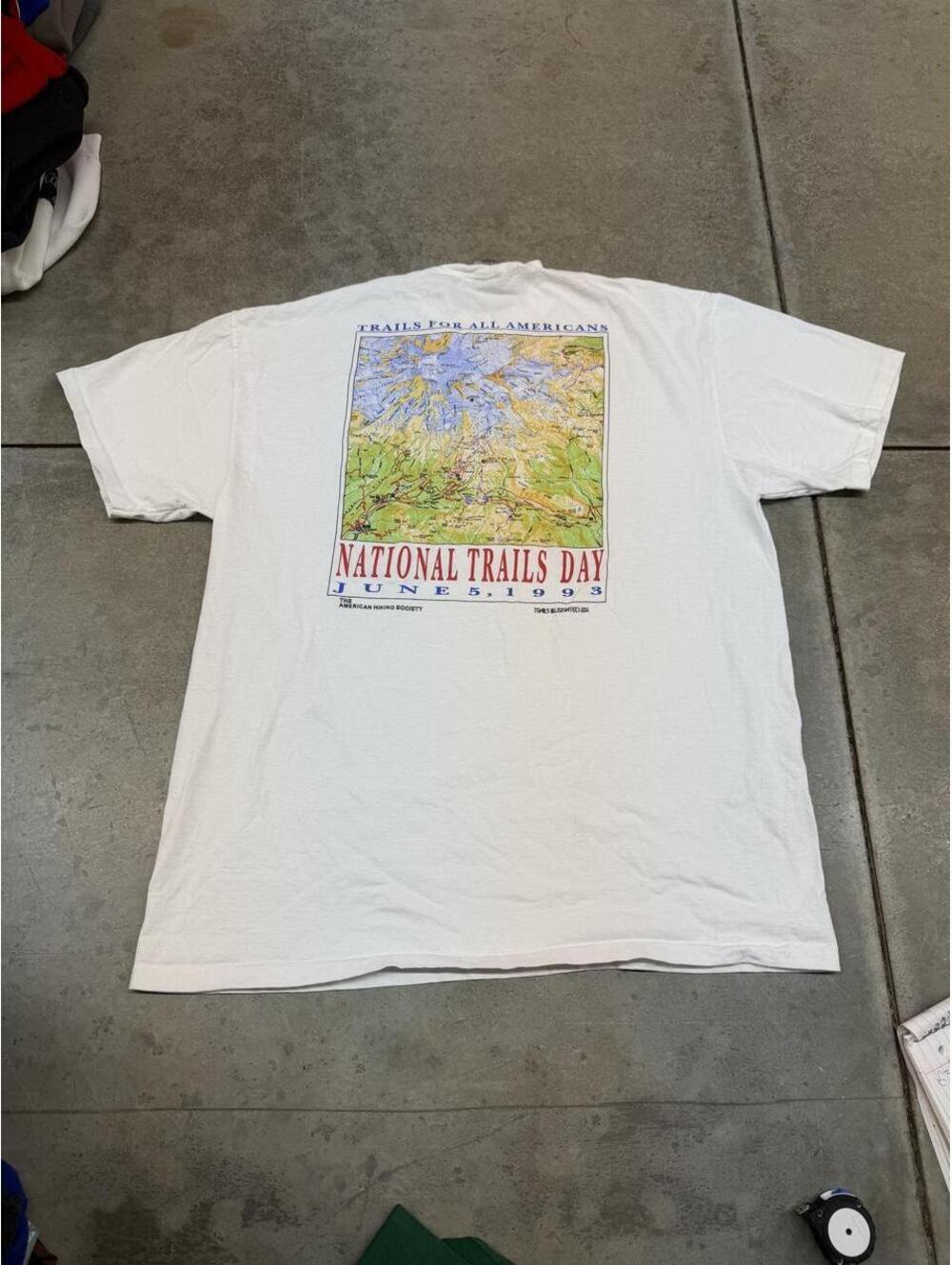 vintage national trails day white made in usa destination shirt size xxl